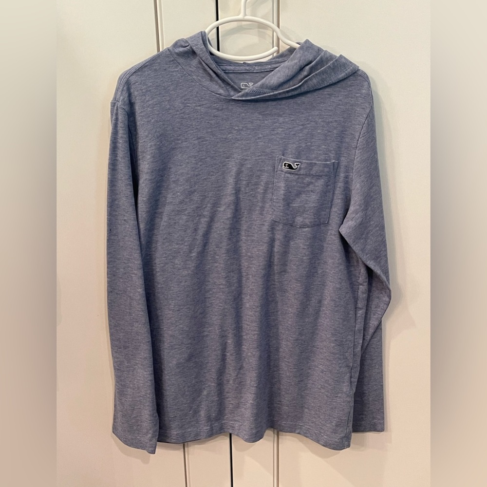 EUC Vineyard Vines Boys Long-Sleeve Performance Edgartown Hoodie T-Shirt Small